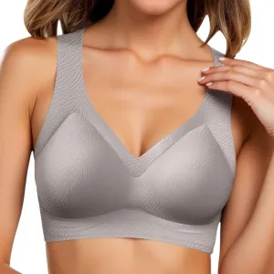 Sports Bra Bandeau Comfortable Supportive Jacquard Tshirt No Underwire Seamless Push Up Bras Strapless for