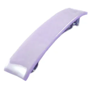 Stained Glass Barrette - Large 3.5" 90mm - Pastel Purple UV Violet Pink Blue Lavender Lilac Opaque Slide Clip Hair Accessories