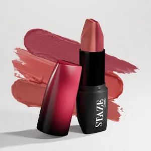 Stazee 9To9 3 In 1 Matte Lipstick, 3 Unique Shades In 1, 12 HRS Long Lasting, Transferproof, Non-Drying Formula With Intense Color Payoff, 03 Caramel Rose - 3.8 G