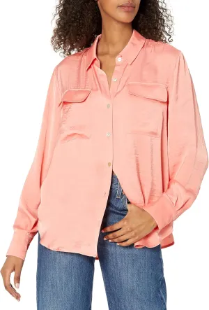 Steve Madden Apparel Women's Augustina Top, Porcelain Rose, Medium