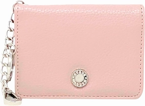 Steve Madden Bfold Clip On Card Case Wallet with Keyring (Chalk Pink)