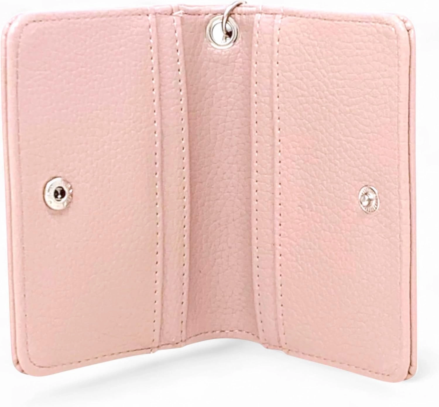 Steve Madden Bfold Clip On Card Case Wallet with Keyring (Chalk Pink)