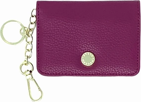 Steve Madden Bfold Clip On Card Case Wallet with Keyring (Cranberry)