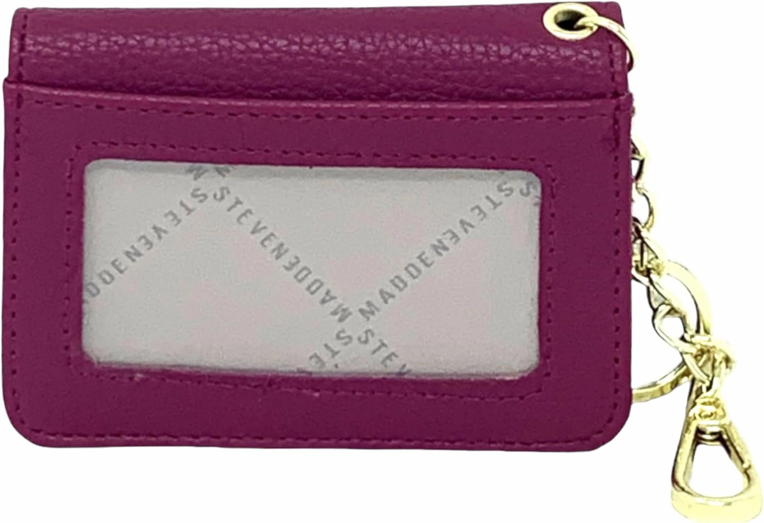 Steve Madden Bfold Clip On Card Case Wallet with Keyring (Cranberry)