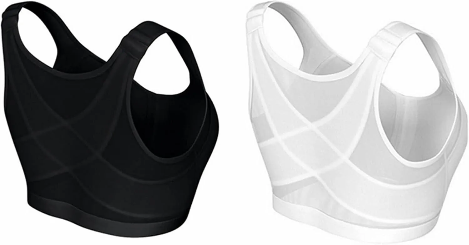 Strapless Bra for Plus Size Women Older Front Closure Embraced 2PC () Sports with Non