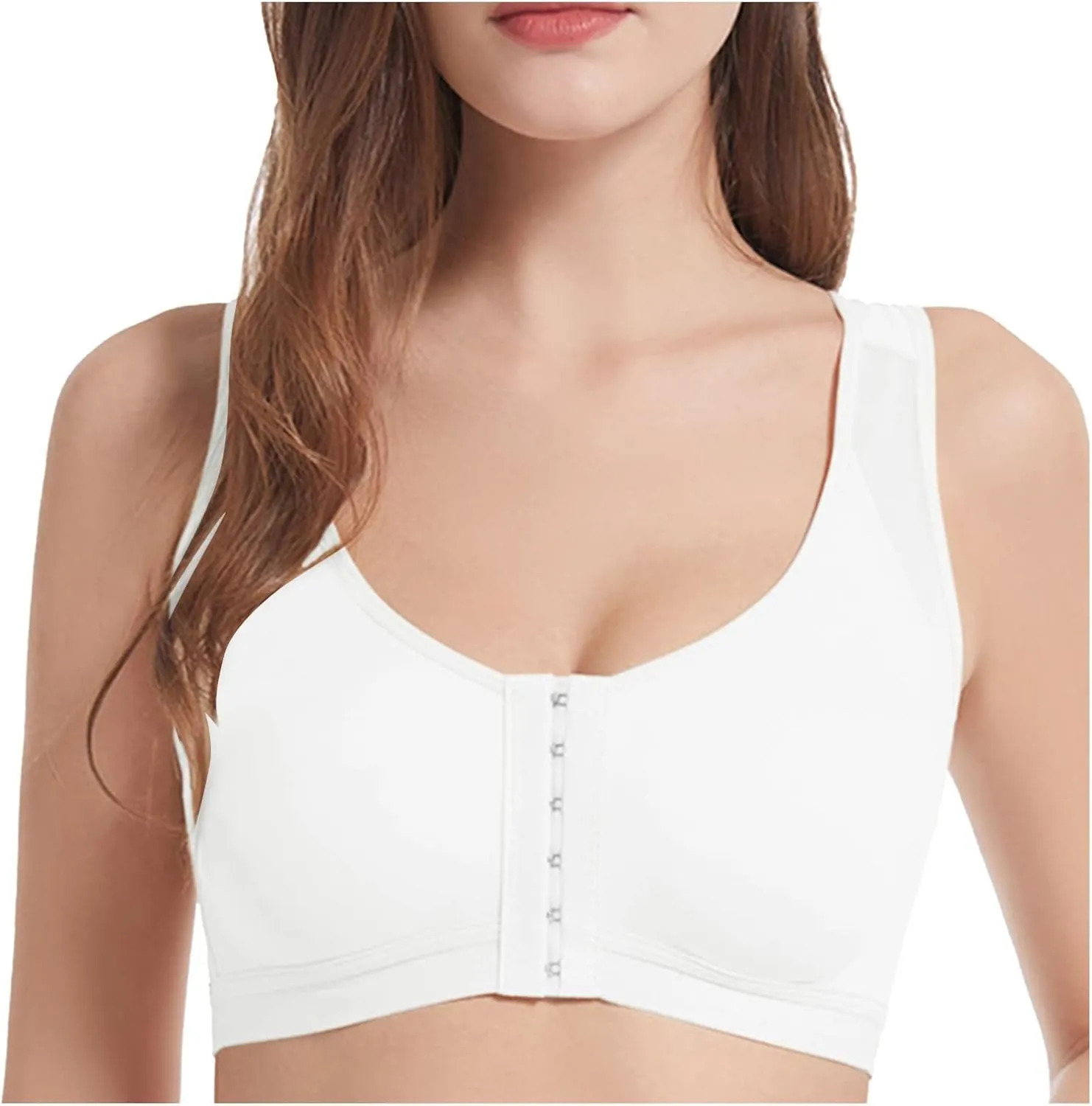 Strapless Bra for Plus Size Women Older Front Closure Embraced 2PC () Sports with Non