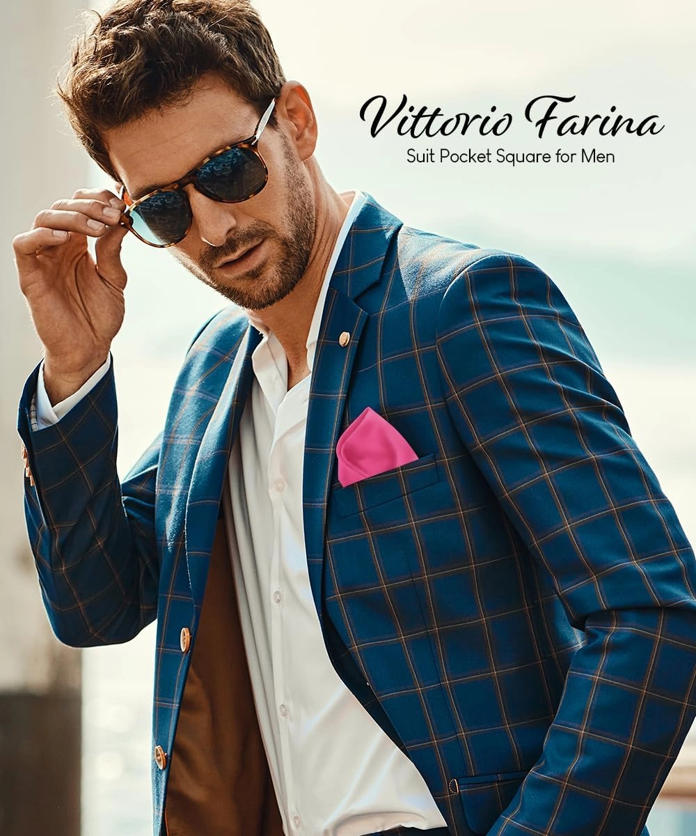 Suit Pocket Square for Men, Silky Satin Solid Men’s Pocket Square