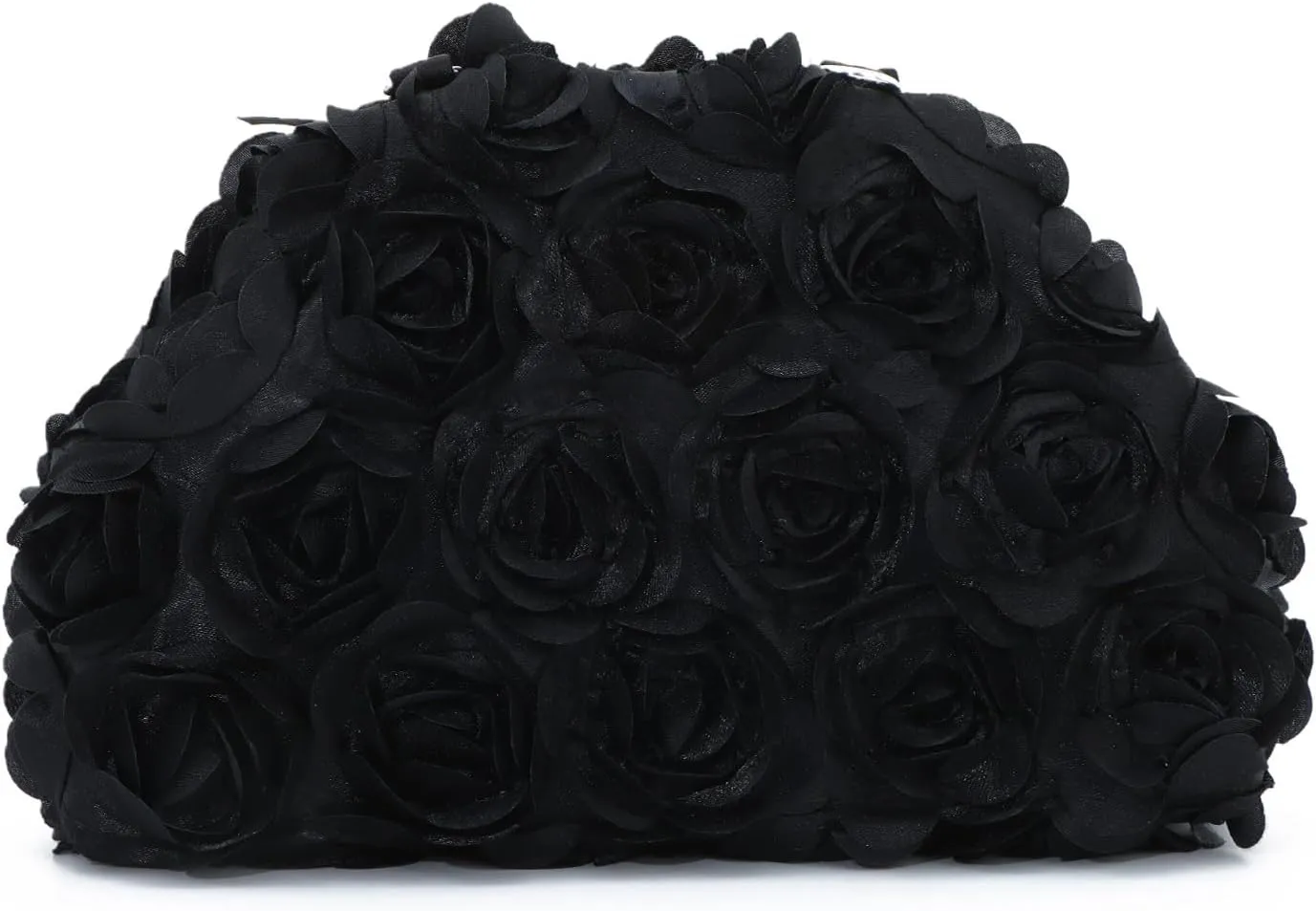 SUKUTU Flower Evening Bag Floral Clutch Bag Satin Handbag with Detachable Strap for Weeding Party Prom