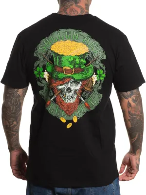 Sullen Men's Luck Badge St. Patricks Day Capsule Tattoo Lifestyle Graphic Premium Short Sleeve Tee Black