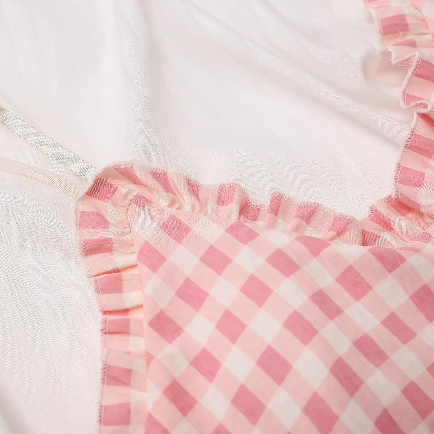 Summer New Women's Nightdress Mid Length Cute Cartoon Sexy Pajamas With Chest Pads Outside The Home Wear Fresh