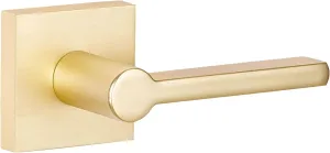 Sure-Loc VN101 Verona Passage Door Lever Set with Square Rose - Satin Brass