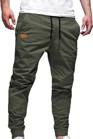 Sweatpants for Men Slim Jogging Pants Training Workout Gym Pants Running and Bodybuilding Athletic Bottom Sweatpants