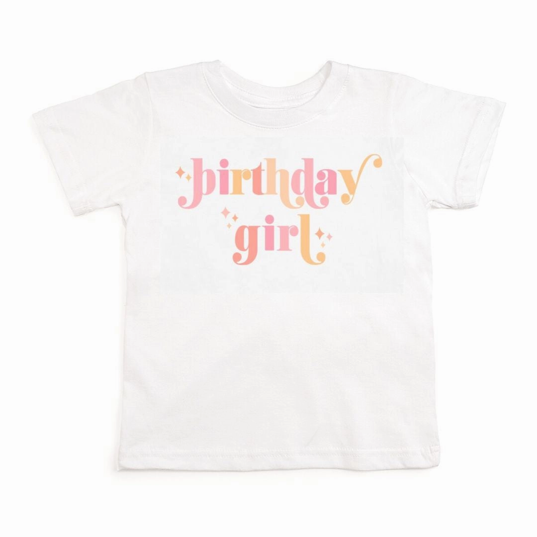 Sweet Wink Birthday Girl Blush S/S White Tee