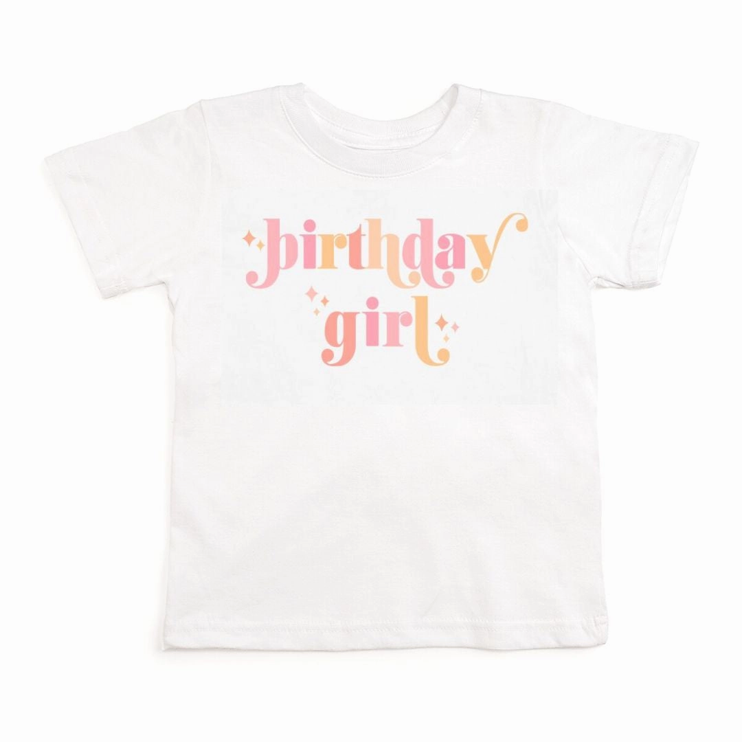 Sweet Wink Birthday Girl Blush S/S White Tee