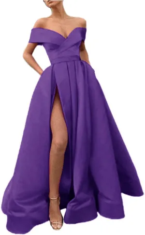 Sweetheart Ball Gown Dresses Prom Dress Formal V Neck Prom Gown for Women Elegant Gown 3/4 Sleeve Maxi Dress Empire