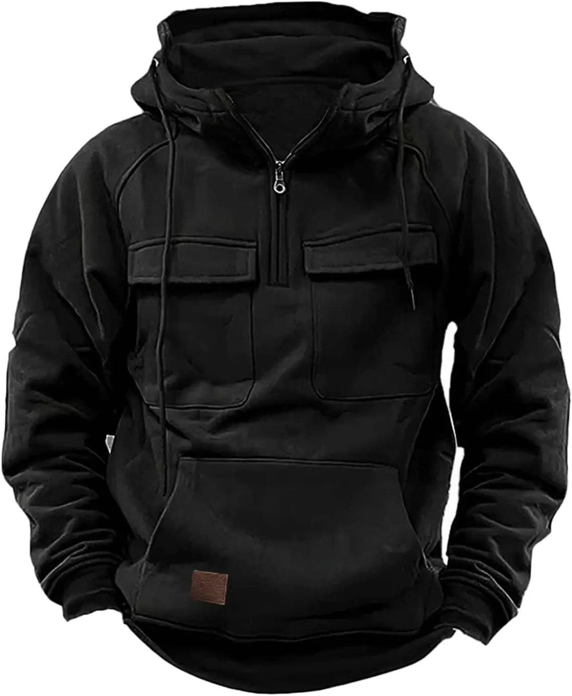Tactical Sweatshirts for Men Hoodies Winter Long Sleeve Workout Gym Cargo Pullover Sports Outdoor Fashion Jackets