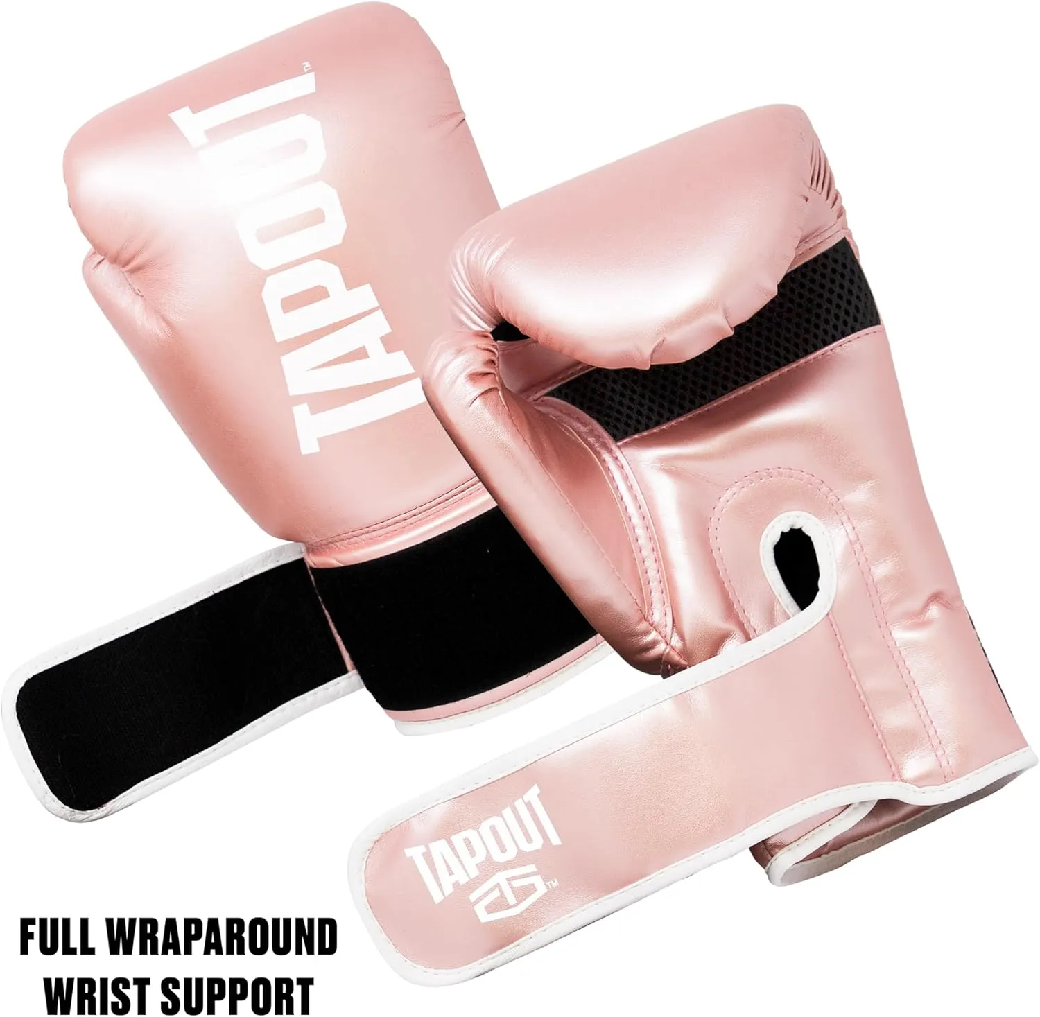 TAPOUT Boxing Gloves with Breathable Mesh Palm for Men and Women in Training, Muay Thai, Kickboxing, Sparring, and MMA