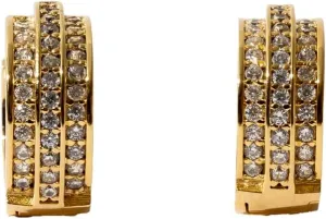 Tennis Earrings (Gold Color) – Designed in Korea, Crafted with Precision