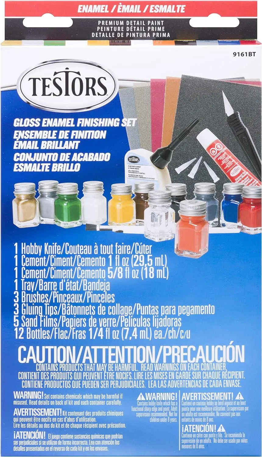 Testors Enamel Paint Kit, 27 Piece Set, Multicolor