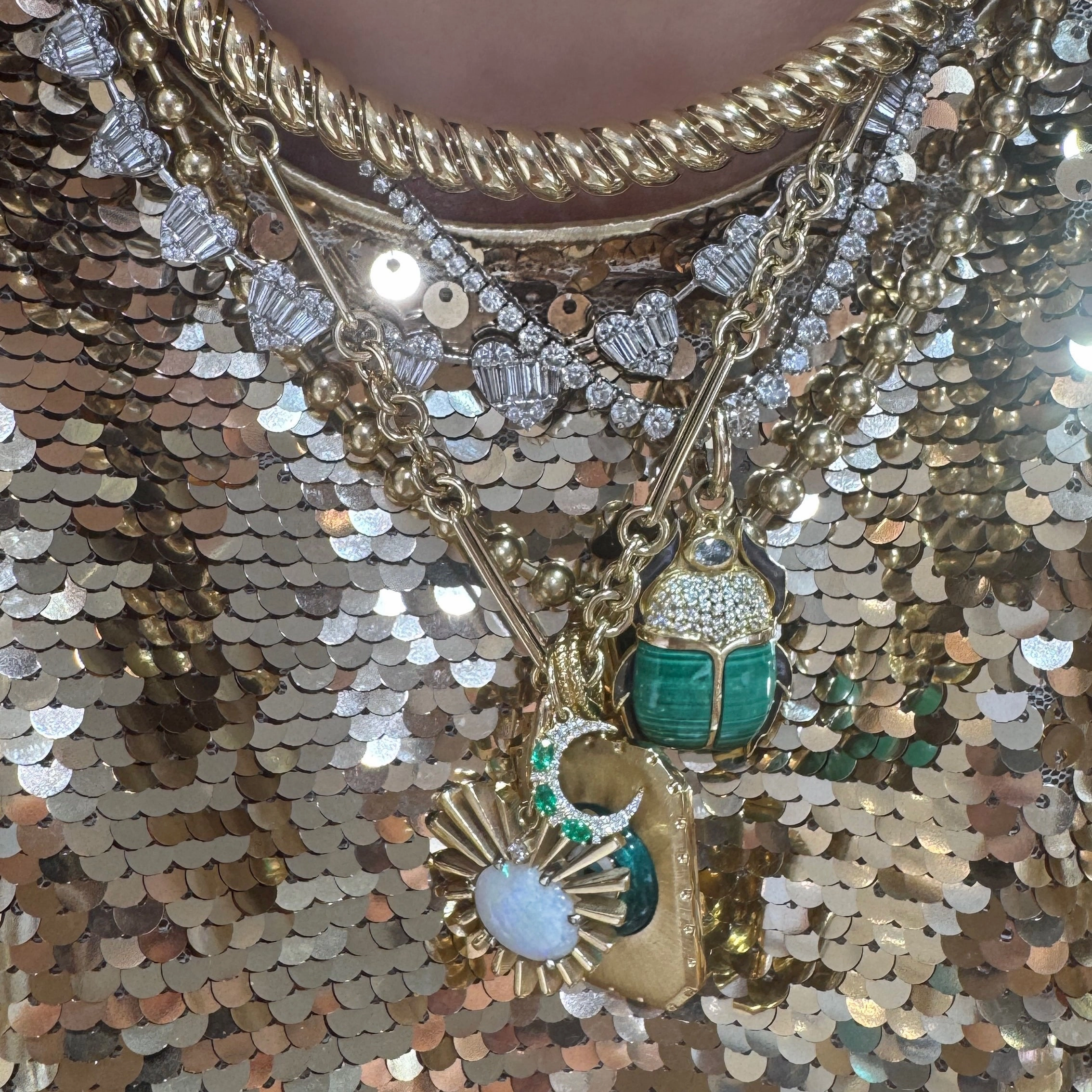 The Evelyn Scarab Gemstone Charm