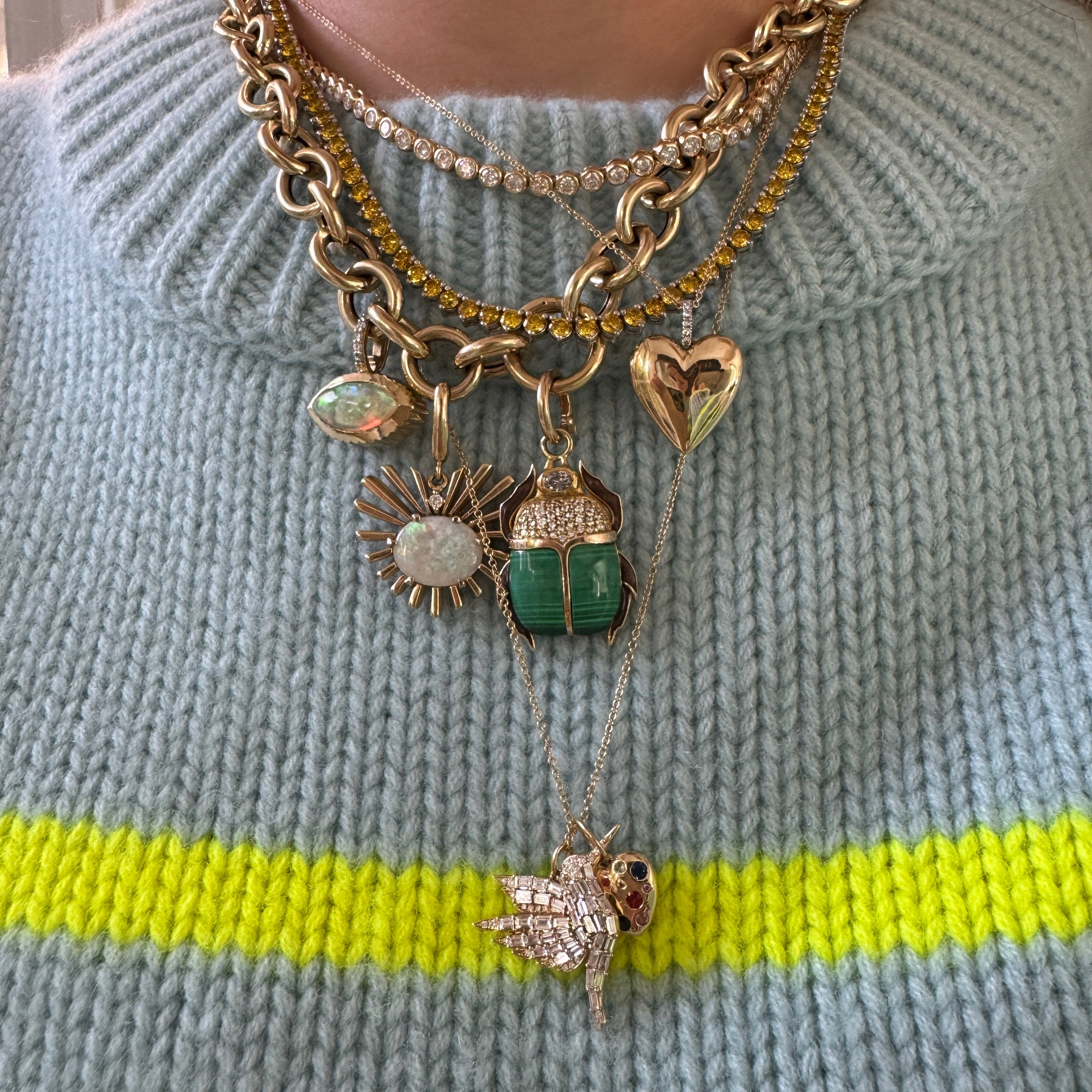 The Evelyn Scarab Gemstone Charm