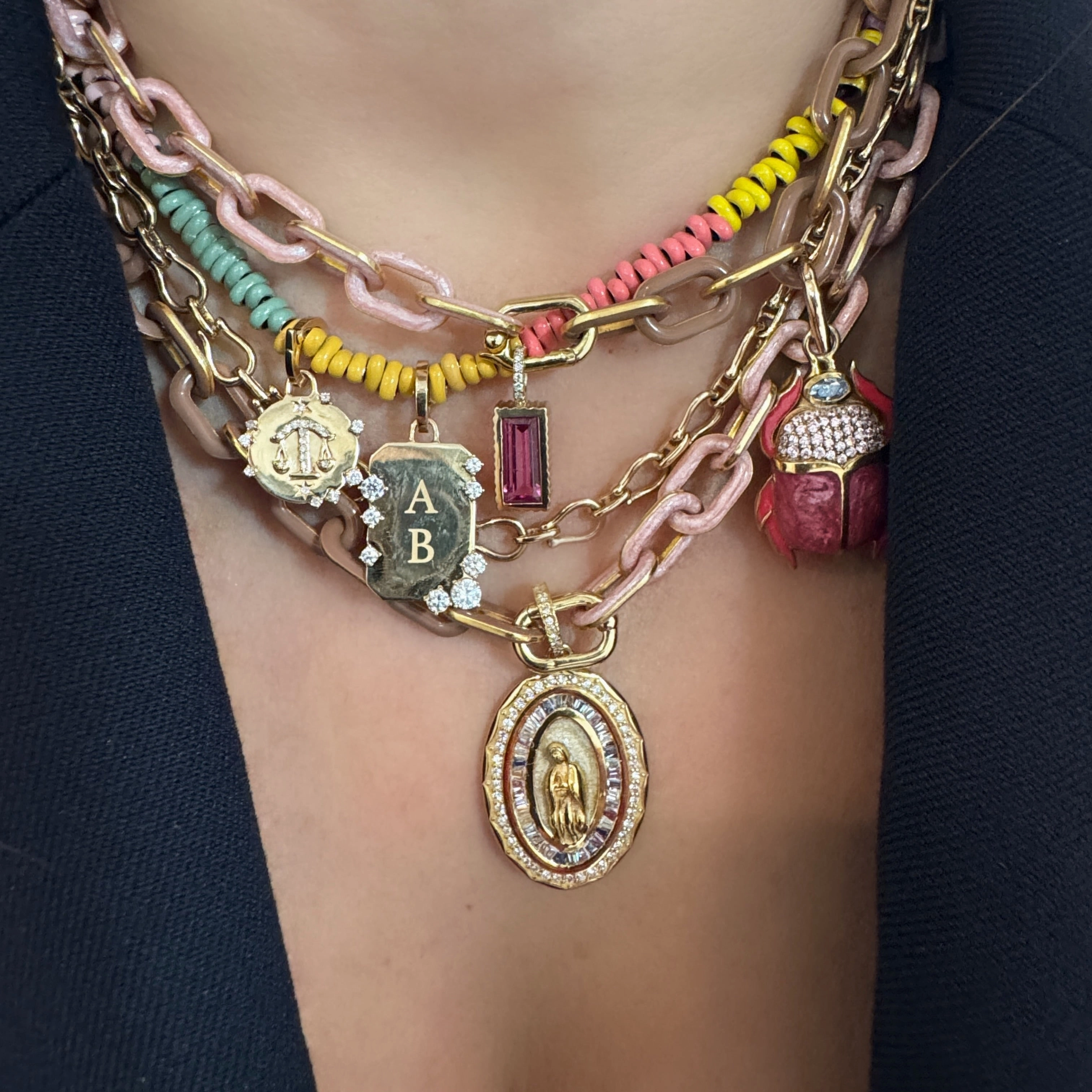The Evelyn Scarab Gemstone Charm