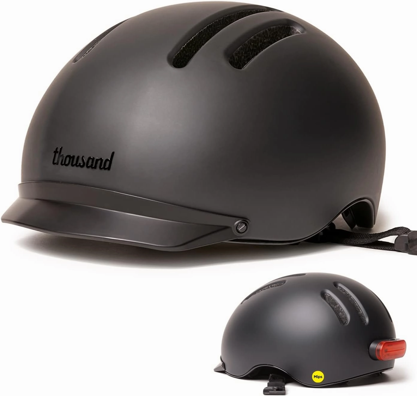 Thousand Adult Bike Helmet - Chapter Collection - MIPS Technology (Racer Black, Large)