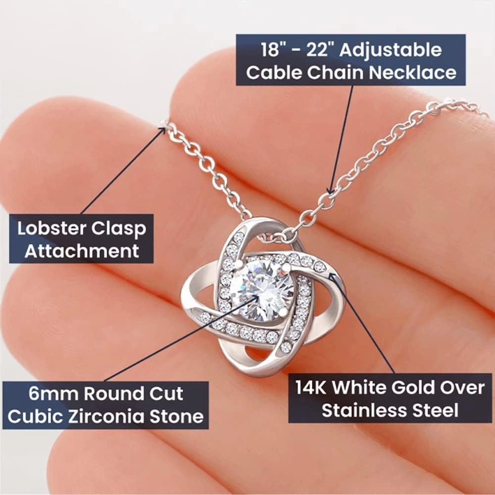 To My Beautiful Daughter Necklace from Mom & Dad | Cubic Zirconia Pendant with Heartfelt Message Card & Gift Box | Daughter Birthday, Graduation, Christmas Jewelry Gift from Parents