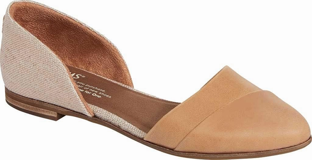 TOMS Womens Jutti Dorsay Slip On Flats - Blue