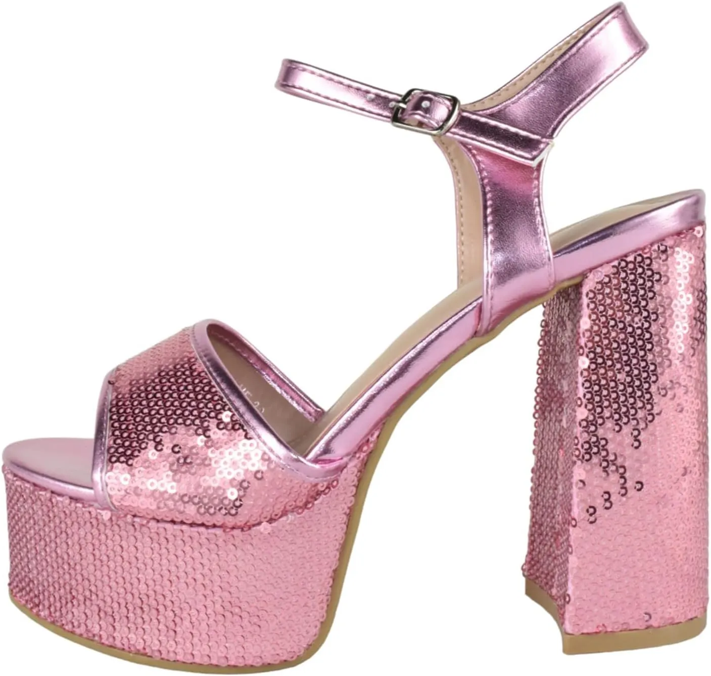 TOP Moda Women Block Chunky Thick High Heels Sandals Open Toe Platform Ankle Strap Strappy Jasmine-1