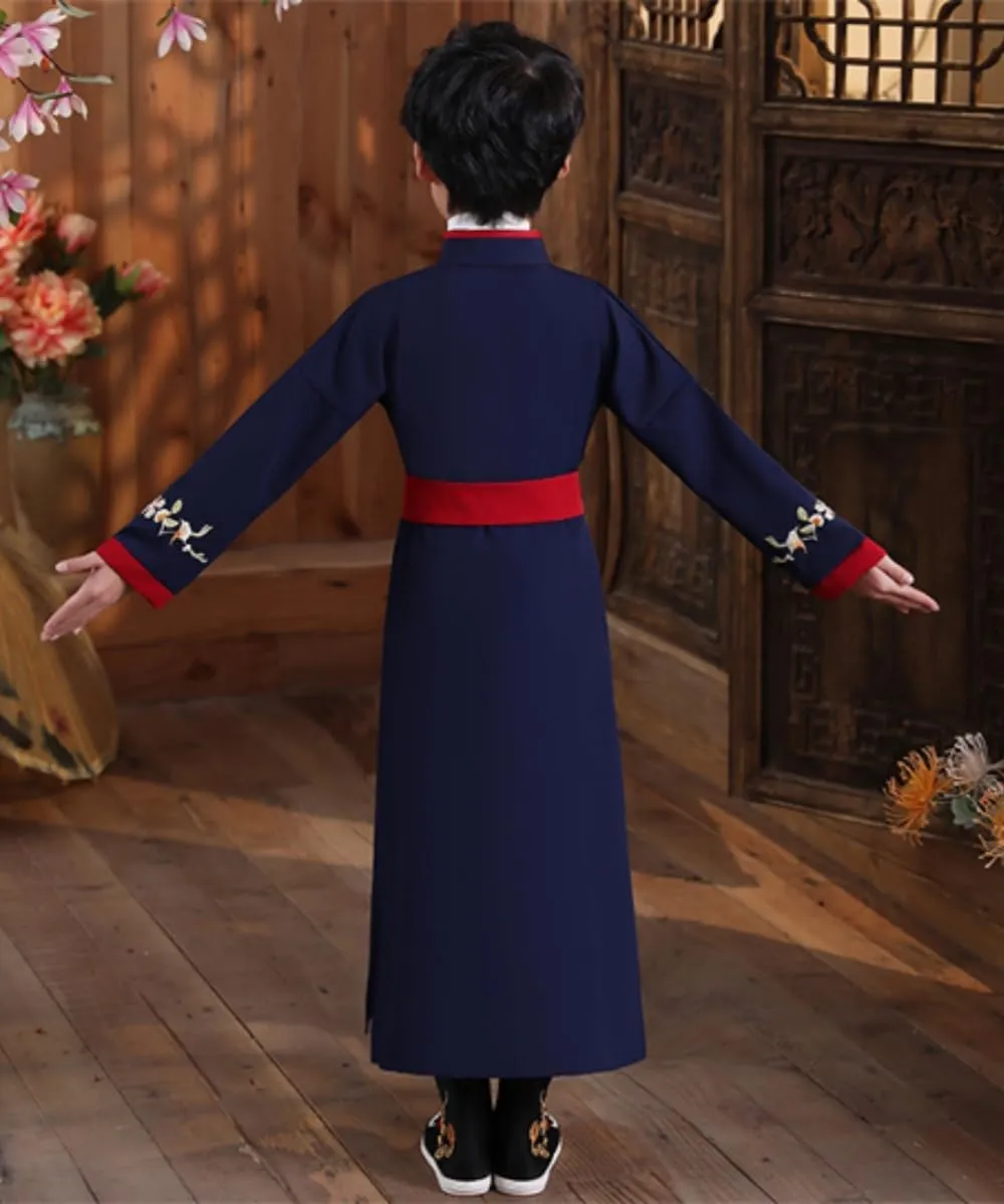Traditional Chinese Hanfu for Kids, Ancient Costume with Embroidery, Sizes 110-170