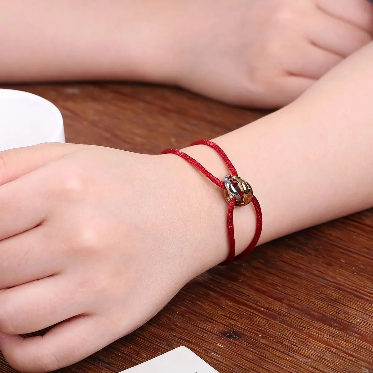 Trinity Adjustable Bracelet, Handmade String Bracelet Unisex Adjustable, Gift for Men and Women
