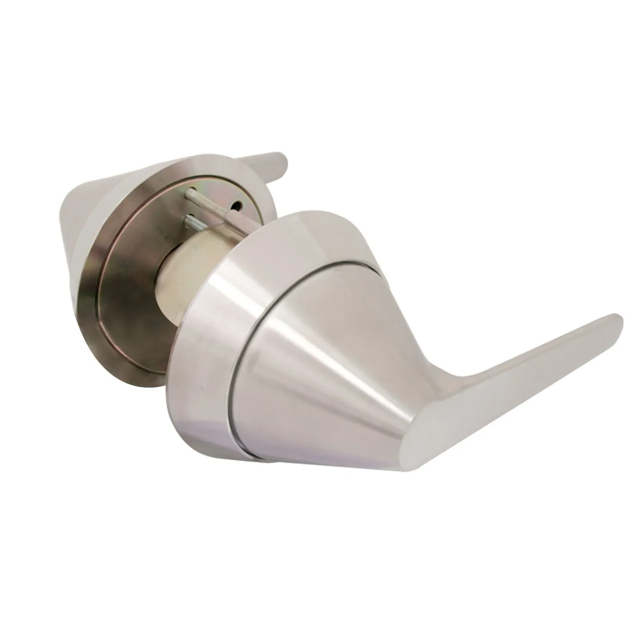 TRX-L-72 Cylindrical Lock with Ligature Resistant Lever Trim, Grade 1, Double Dummy Non-Handed, Satin Stainless Steel