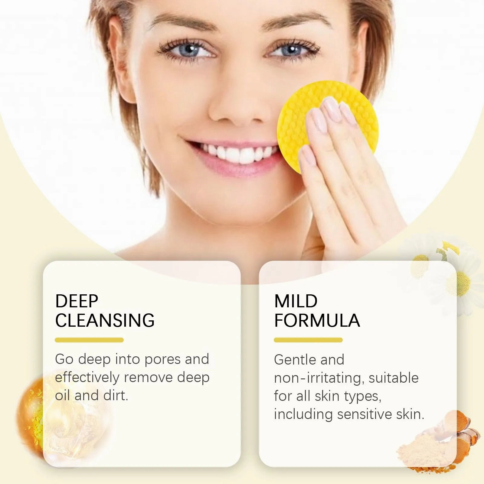 Turmeric Cleansing Pad – HOYGI Exfoliating Face Wipes & Makeup Remover | Brightening & Acne-Friendly Skincare