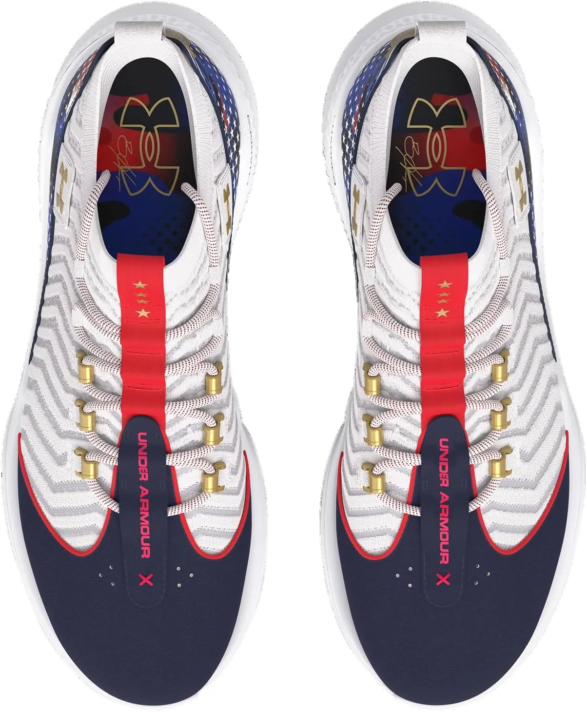 Under Armour Harper 9 Turf USA - Men's (White/Metallic Gold/Midnight Navy)