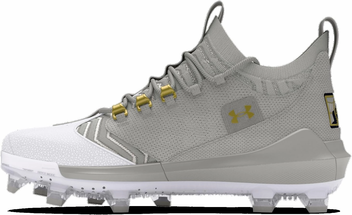 Under Armour Harper 9 Pro TPU - Men's (Baseball Grey/Baseball Grey/Metallic Gold)