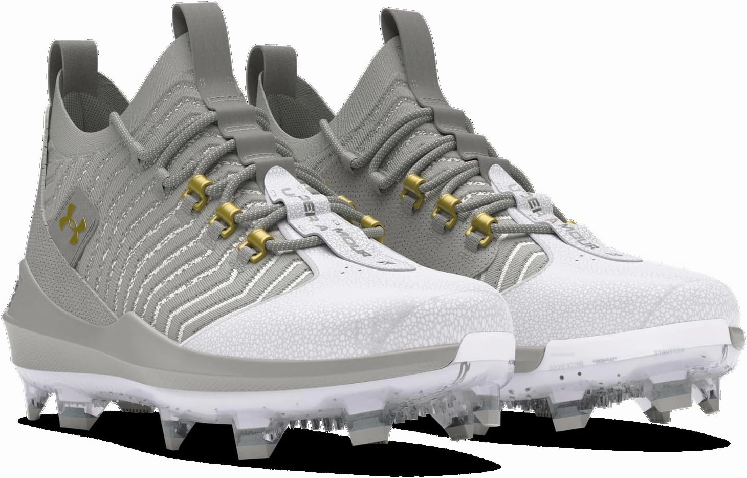 Under Armour Harper 9 Pro TPU - Men's (Baseball Grey/Baseball Grey/Metallic Gold)