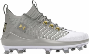 Under Armour Harper 9 Pro TPU - Men's (Baseball Grey/Baseball Grey/Metallic Gold)