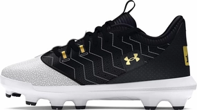 Under Armour Harper 9 TPU JR - Boys' Grade School (White/Metallic Gold/Black)