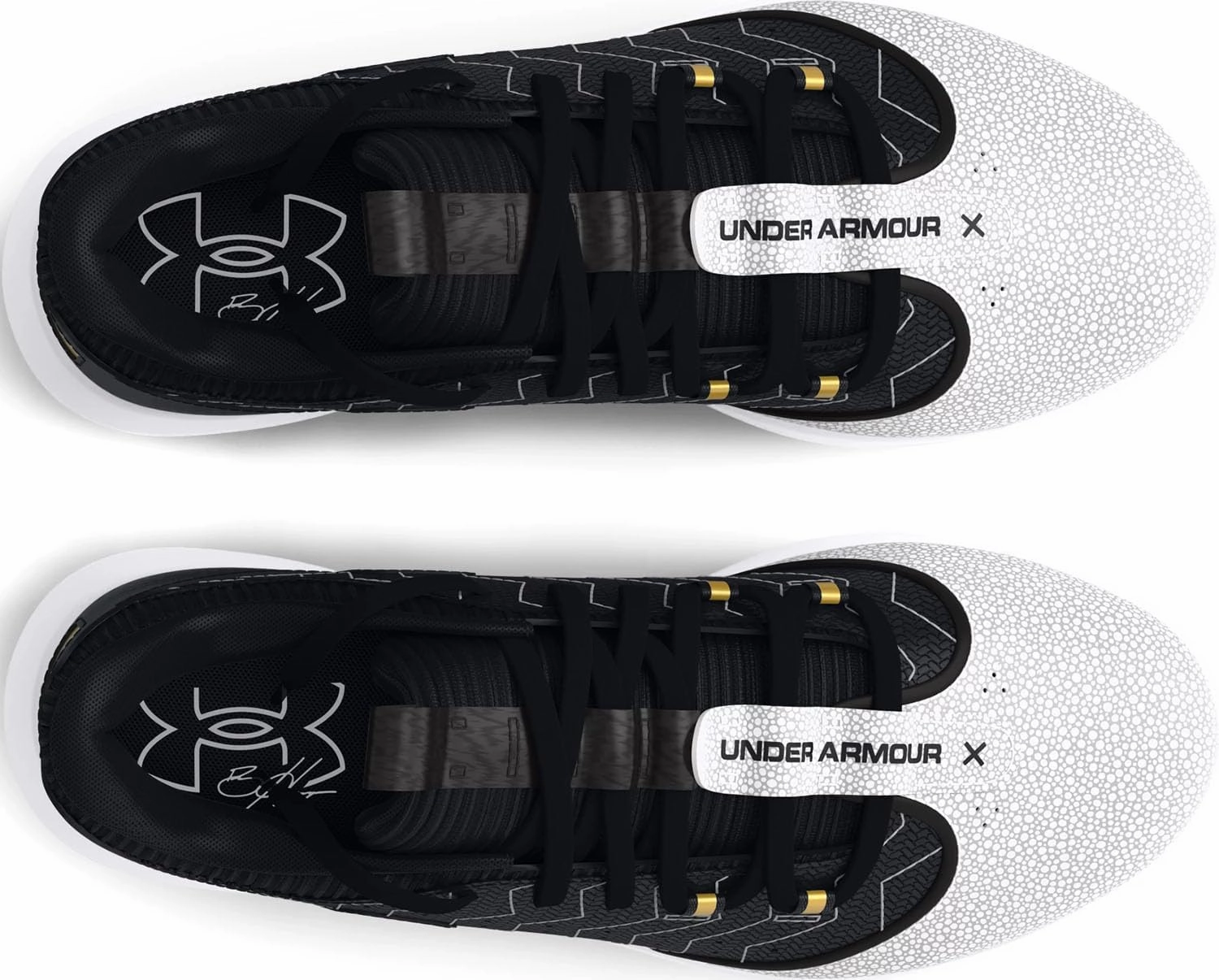 Under Armour Harper 9 TPU JR - Boys' Grade School (White/Metallic Gold/Black)