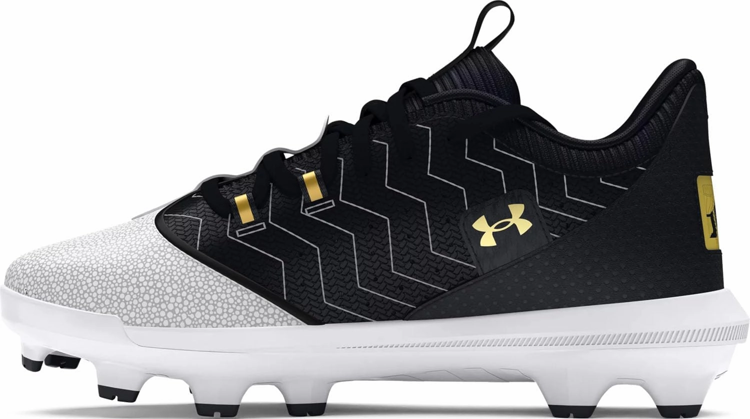 Under Armour Harper 9 TPU JR - Boys' Grade School (White/Metallic Gold/Black)