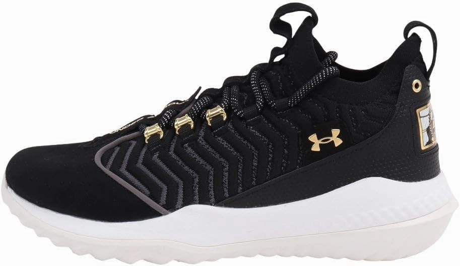 Under Armour Harper 9 Turf - Men's (Black/White/Metallic Gold)