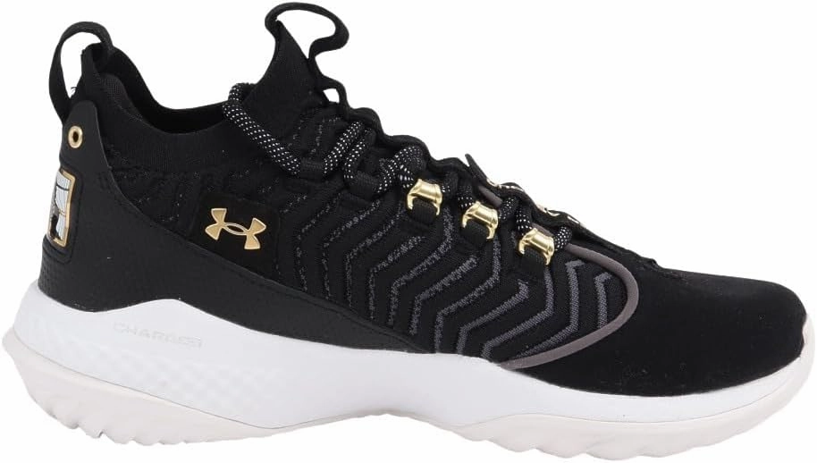 Under Armour Harper 9 Turf - Men's (Black/White/Metallic Gold)