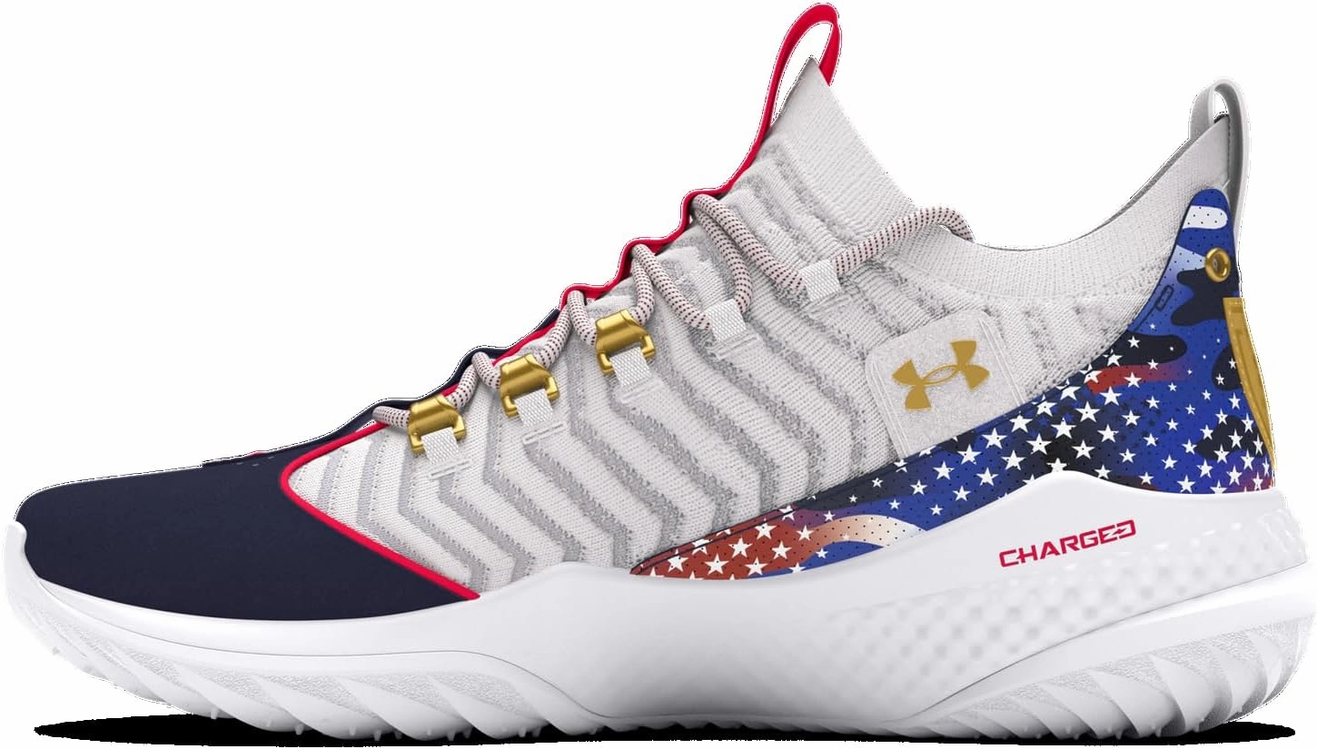 Under Armour Harper 9 Turf USA - Men's (White/Metallic Gold/Midnight Navy)