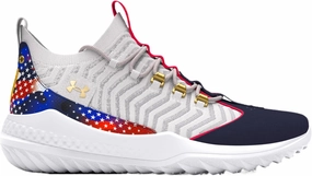 Under Armour Harper 9 Turf USA - Men's (White/Metallic Gold/Midnight Navy)