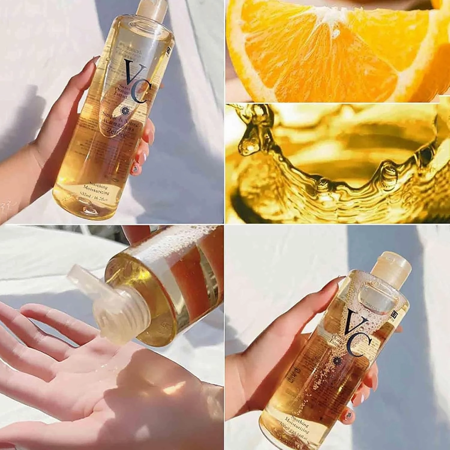 Vc Toner Intensive Brightening, VcToner Moisturizing Vitamin C, Vc Water, Refreshing Texture Easy to Absorb Leaving Skin Hydrated and Shiny, Soothes Dry (1PCS-300ML)