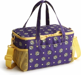 Vera Bradley Recycled Lighten Up Cooler, Purple and Gold Bandana Paisley