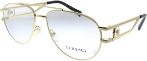 Versace VE 1269 1002 Gold Metal Aviator Eyeglasses 57mm