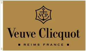 Veuve Flag 3x5ft Clicquot Banner for Garage Indoor Outdoor Champagne Wine Bar Advertising Liquor Store Man Cave Wall Decoration