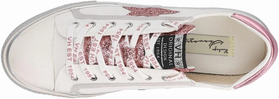 Vintage Havana Womens Alive Metallic Glitter Slip On Sneakers Shoes Casual - Gold